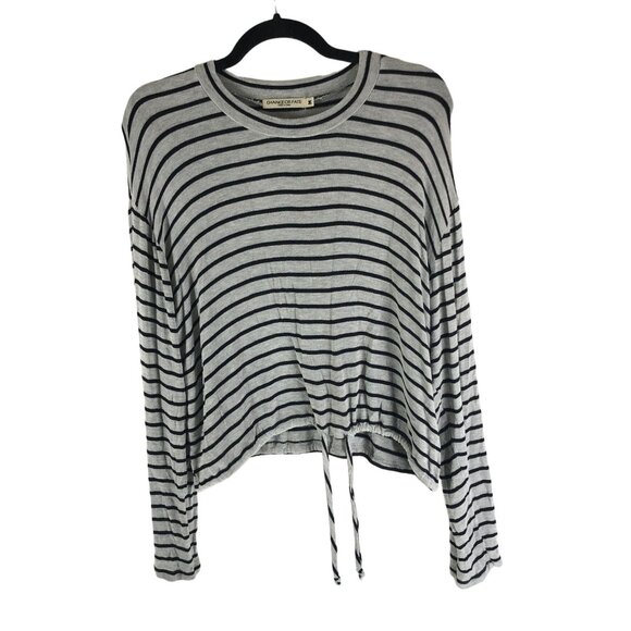 Chance or Fate Womens Striped Long Sleeve Top With Drawstring Hem Size M - Picture 1 of 4